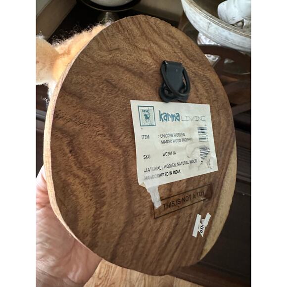 Vintage Unicorn felt Head Wall Mount Decor karma living whimsical nursery art - Picture 6 of 13